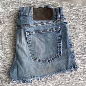 Burberry distressed jean shorts